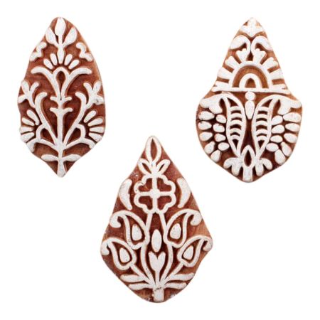 Set of 3 Piece New Mix Wooden Printing Block